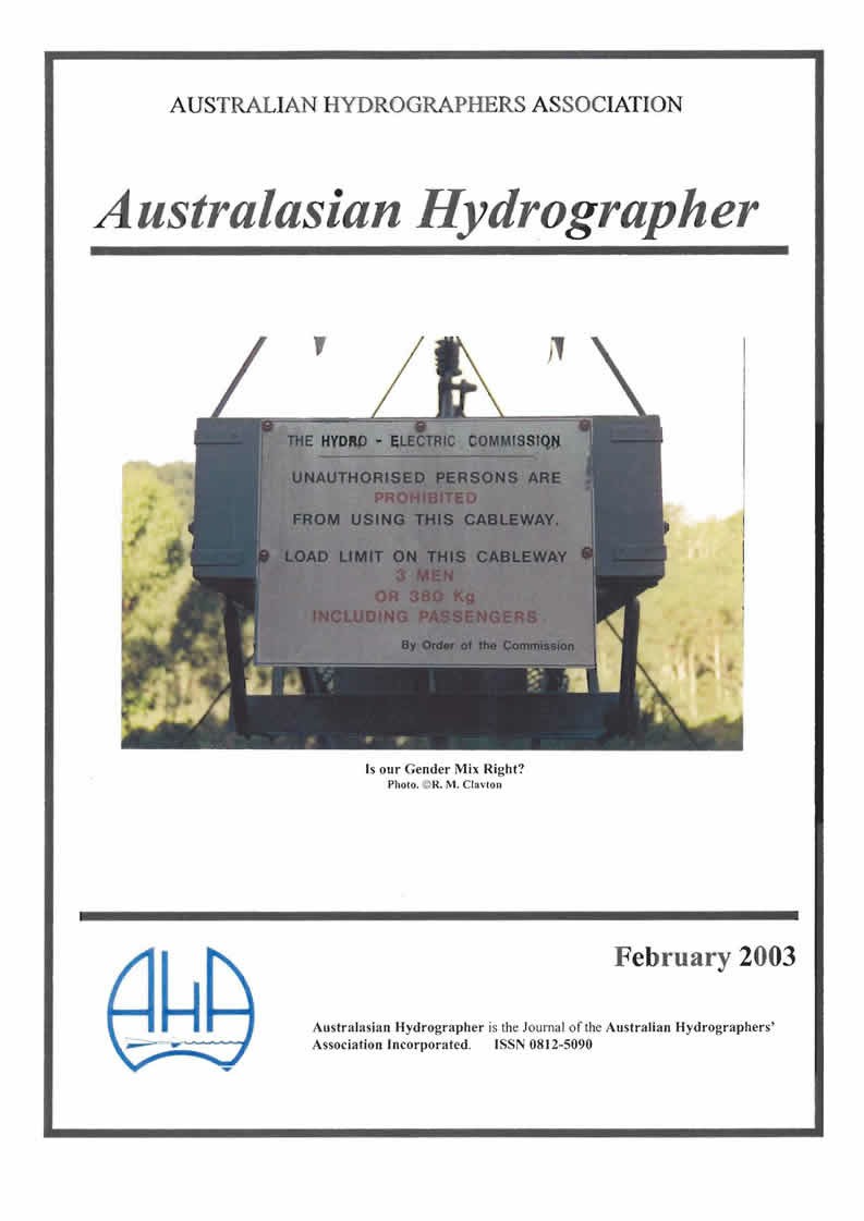 Australasian Hydrographer - 2003-02 Cover
